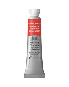 Winsor & Newton Professional Watercolour Paint Tube Series 4 Cadmium Red 5ml DISCONTINUED