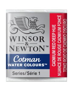 Winsor & Newton Cotman Watercolour Paint Cadmium Red Deep Hue Half Pan