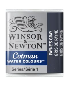 Winsor & Newton Cotman Watercolour Paint Paynes Gray Half Pan