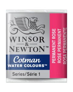 Winsor & Newton Cotman Watercolour Paint Permanent Rose Half Pan