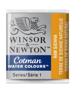 Winsor & Newton Cotman Watercolour Paint Raw Sienna Half Pan