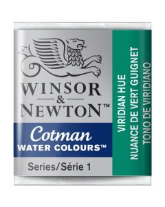 Winsor & Newton Cotman Watercolour Paint Viridian Hue Half Pan