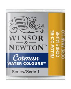Winsor & Newton Cotman Watercolour Paint Yellow Ochre Half Pan