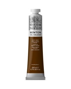 Winsor & Newton Winton Oil Colour Paint Tube Burnt Umber 200ml