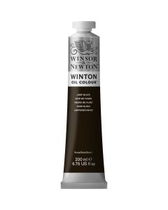 Winsor & Newton Winton Oil Colour Paint Tube Lamp Black 200ml
