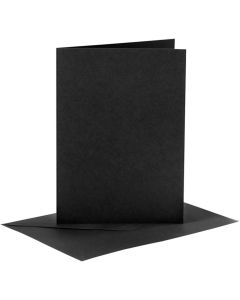 Creativ Company Card &amp; Envelopes Making Kit A6 Black 6pk