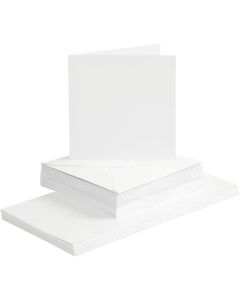 Creativ Company Cards &amp; Envelopes Making Kit 16x16cm White 50pk