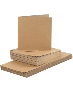 Creativ Company Cards &amp; Envelopes Making Kit 16x16cm Natural 50pk