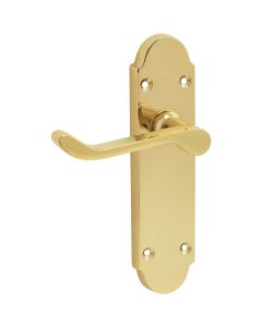 Eclipse Chromaxe Lever Latch Door Handle Set Polished Brass
