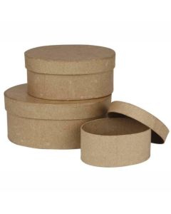 Creativ Company Paper Mache Boxes Oval 3pk