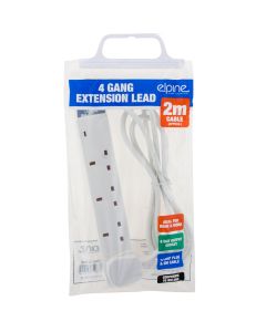 Elpine 4 Gang Extension Lead With Neon 2m 13 Amp