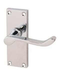 Eclipse Victorian Scroll Lever Latch Door Handle Set Polished Chrome