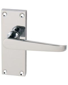 Eclipse Victorian Straight Lever Latch Door Handle Set Polished Chrome