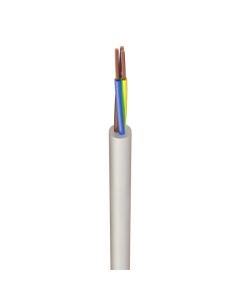 3183Y 1.5mm² PVC Round Flexible Cable White (Cut Length Sold By The Mtr)