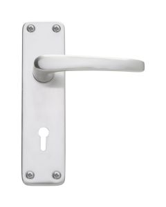 Eclipse Aluminium Contract Lever Lock Door Handle Set Satin Anodised Aluminium