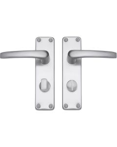 Eclipse Aluminium Contract Lever Privacy Door Handle Set Satin Anodised Aluminium