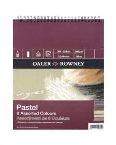 Daler Rowney Ingres 6 Pastel Spiral Pad 12x9" 160gsm