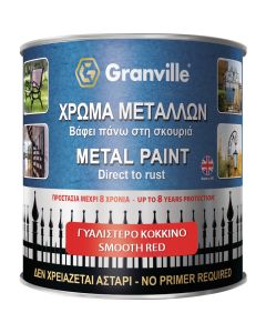 Granville Smooth Metal Paint Red 250ml