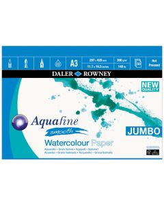 Daler Rowney Aquafine Jumbo Watercolour Smooth Pad A3 300gsm