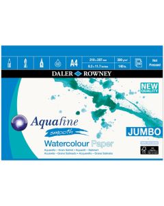Daler Rowney Aquafine Jumbo Watercolour Smooth Pad A4 300gsm