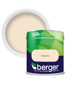 Berger Vinyl Silk Emulsion Paint Magnolia 2.5L