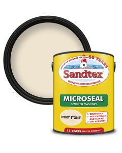 Sandtex Microseal Smooth Masonry Paint Ivory Stone 5L