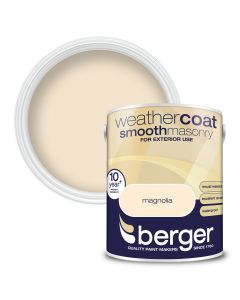 Berger Weathercoat Smooth Masonry Paint Magnolia 5L