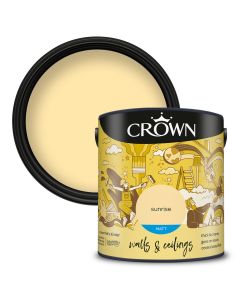 Crown Walls & Ceilings Matt Emulsion Paint Sunrise 2.5L