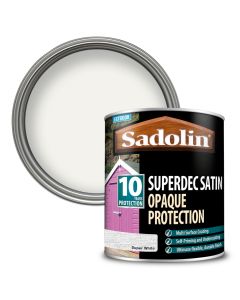 Sadolin Superdec Satin Opaque Wood Protection Super White 1L