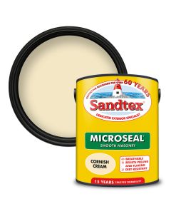 Sandtex Microseal Smooth Masonry Paint Cornish Cream 5L