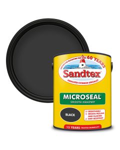 Sandtex Microseal Smooth Masonry Paint Black 5L