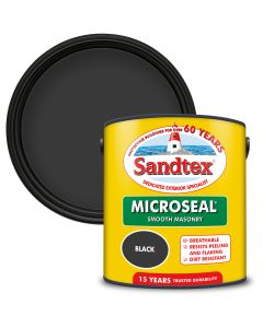 Sandtex Microseal Smooth Masonry Paint Black 2.5L
