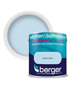 Berger Kitchen & Bathroom Mid Sheen Emulsion Greek Skies 2.5L