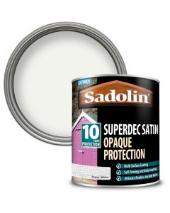 Sadolin Superdec Satin Opaque Wood Protection Super White 1L