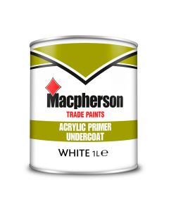 Macpherson Acrylic Primer Undercoat Trade Paint White 1L