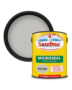 Sandtex Microseal Smooth Masonry Paint Light Grey 5L