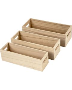 Creativ Company Wooden Storage Boxes 3pk