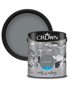Crown Walls & Ceilings Matt Emulsion Paint City Break 2.5L