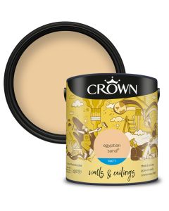 Crown Walls & Ceilings Matt Emulsion Paint Egyption Sand 2.5L
