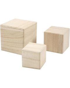 Creativ Company Wooden Cubes 3pk