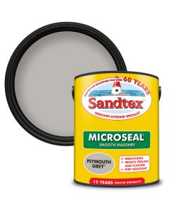 Sandtex Microseal Smooth Masonry Paint Plymouth Grey 5L