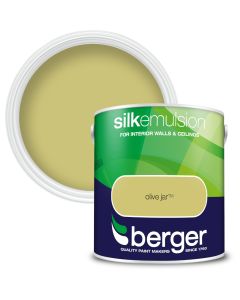 Berger Vinyl Silk Emulsion Paint Olive Jar 2.5L
