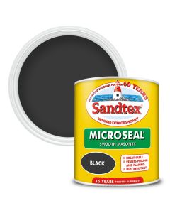 Sandtex Microseal Smooth Masonry Paint Black 1L
