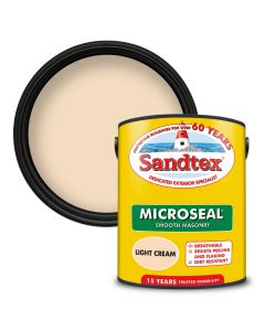 Sandtex Microseal Smooth Masonry Paint Light Cream 5L