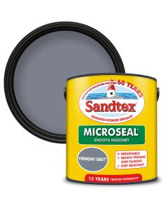 Sandtex Microseal Smooth Masonry Paint Vermont Grey 5L