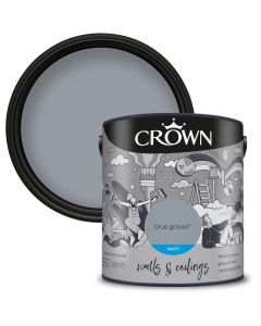 Crown Walls & Ceilings Matt Emulsion Paint Blue Gravel 2.5L