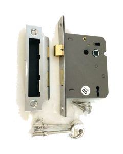 Eclipse 3 Lever Reverse Sash Lock Nickle Plated 75mm