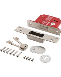 Eclipse BS3621 5 Lever Mortice Deadlock Satin Chrome 63mm