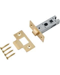 Eclipse Bolt Thru Tubular Mortice Latch Polished Brass 63mm