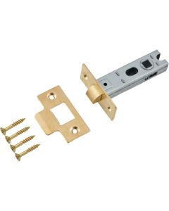 Eclipse Bolt Thru Tubular Mortice Latch Polished Brass 76mm